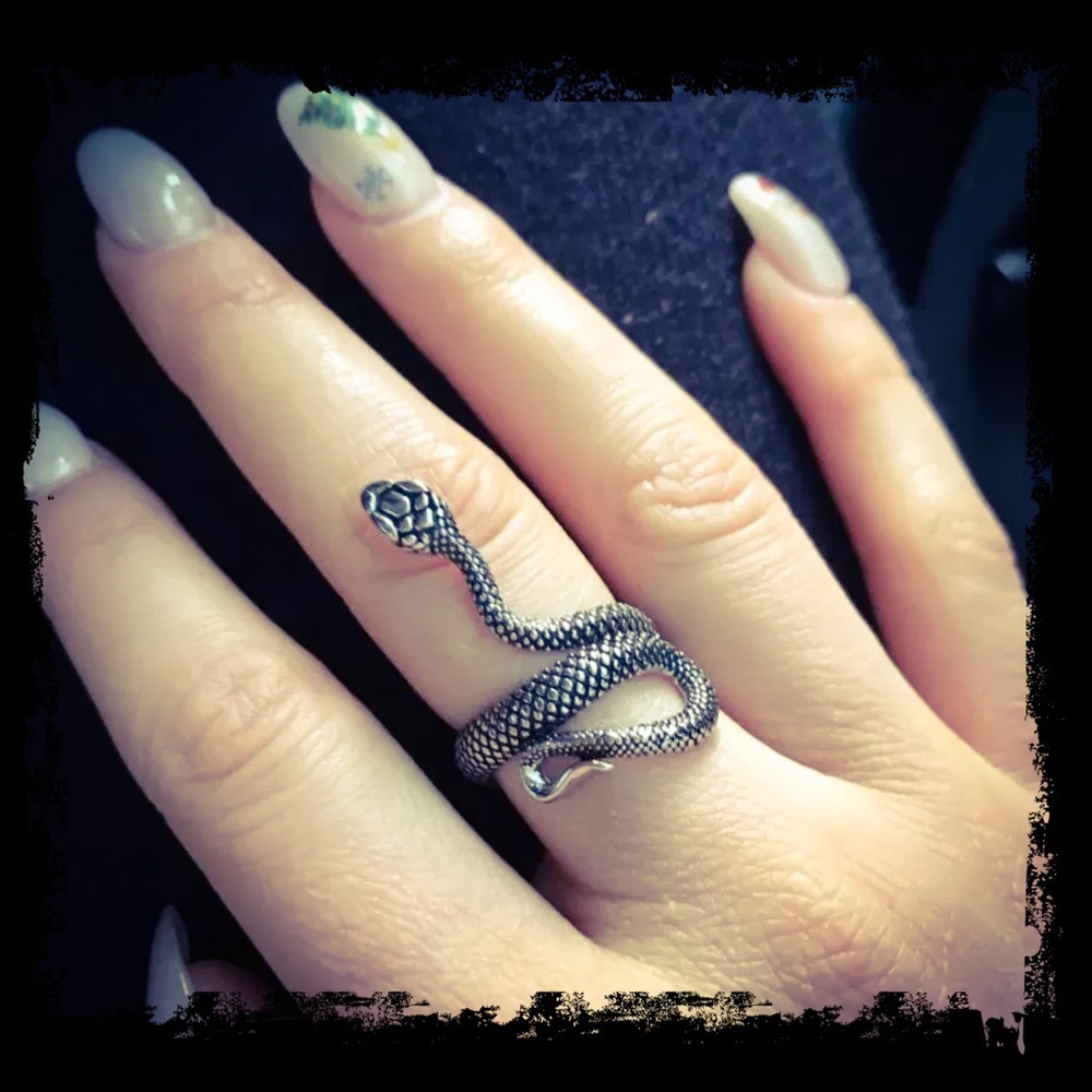🆕 Handmade Sterling Silver Boho Spirit Snake Ring - Picture 7 of 8